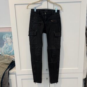 J Brand Dark Gray Cargo Pants with Zippers